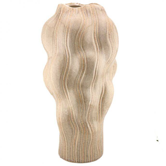 Organische vaas | zand beige | L