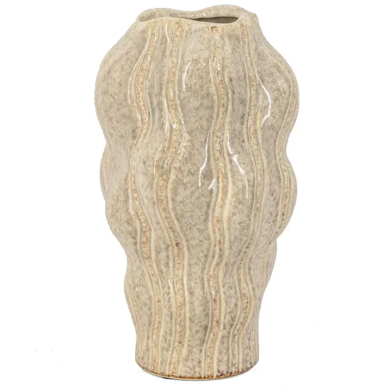 Organische vaas | zand beige | M