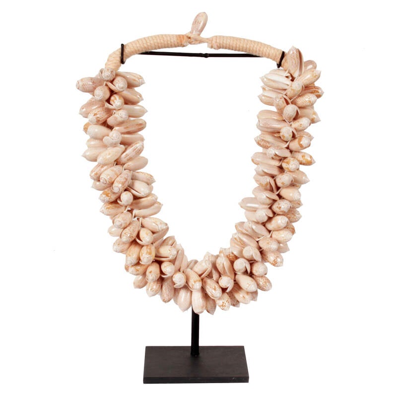 Ornament schelpenketting | zalm roze