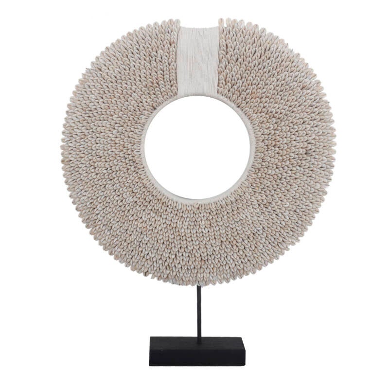 Groot schelpen ornament | beige