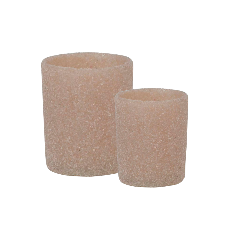 Set van 2 waxinelichten | zand roze