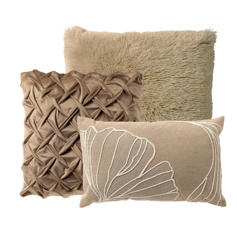 Sierkussens 'Coffee Satin' | set van 3
