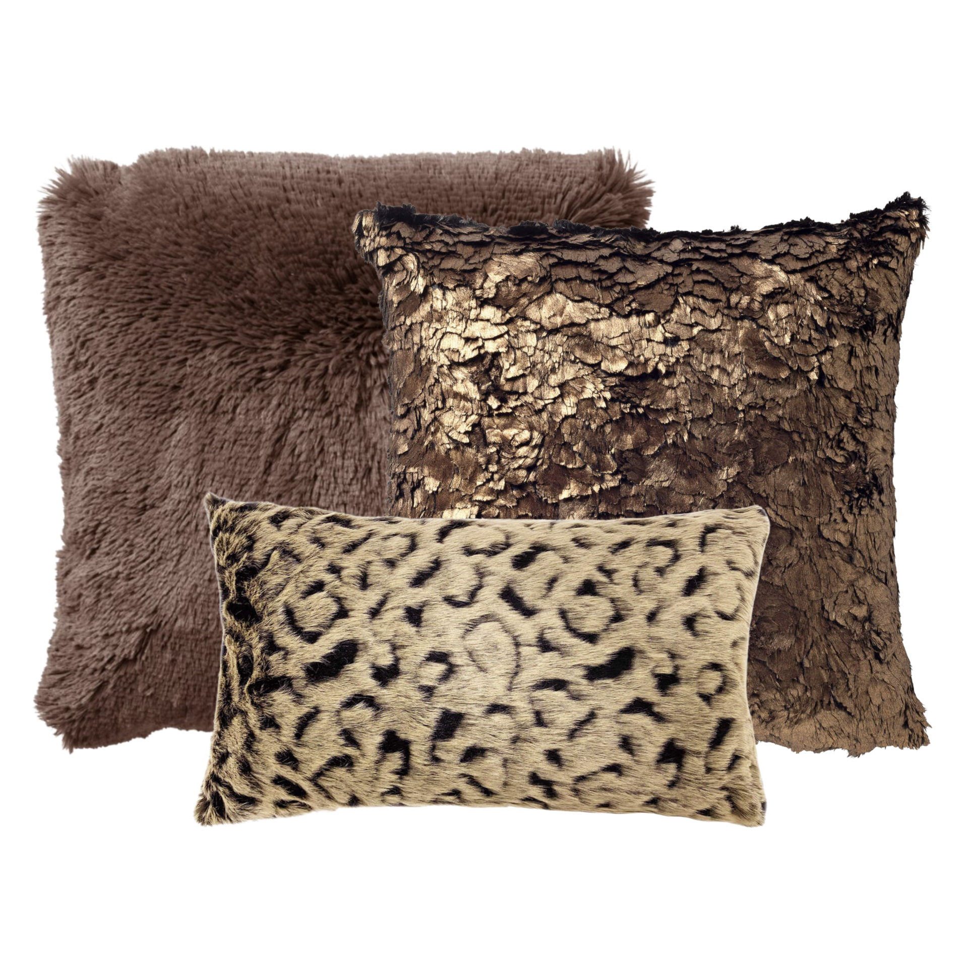 Sierkussens 'Cozy Brown' | set van 3