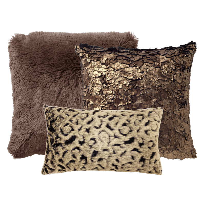 Sierkussens 'Cozy Brown' | set van 3