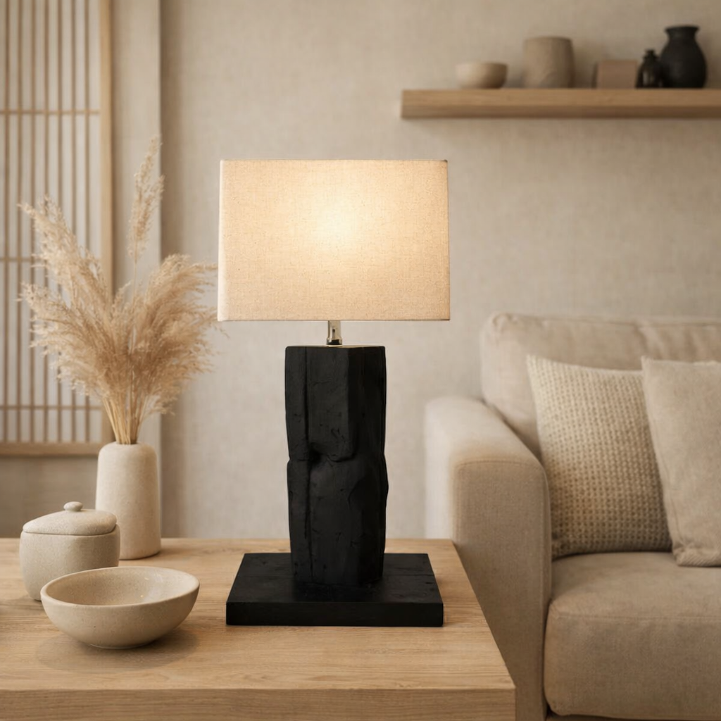 Tafellamp Nature | zwart-teak