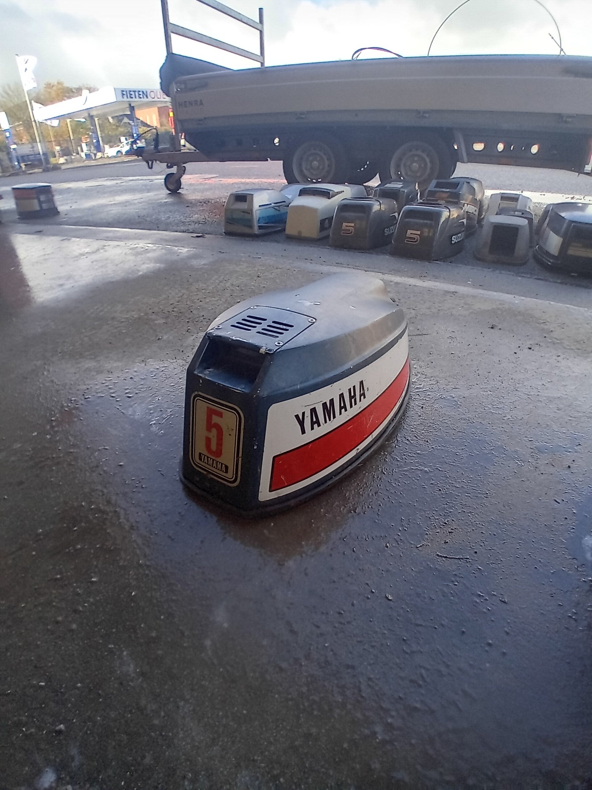 Yamaha 5 pk 2 takt luchtgekoelde buitenboordmotor kap