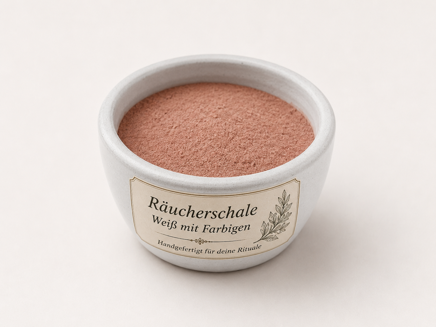 Räucherschale Weiß mit Farbigen Duftsand