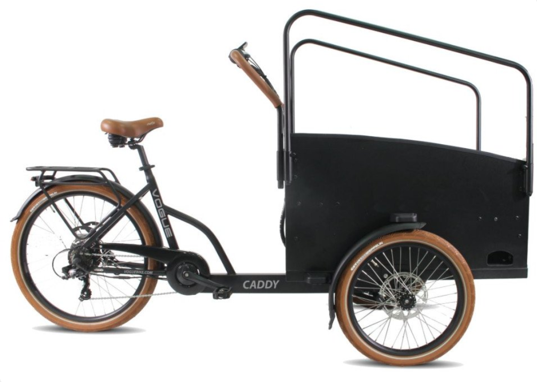 Vogue Caddy - Elektrische bakfiets - zwart bruin