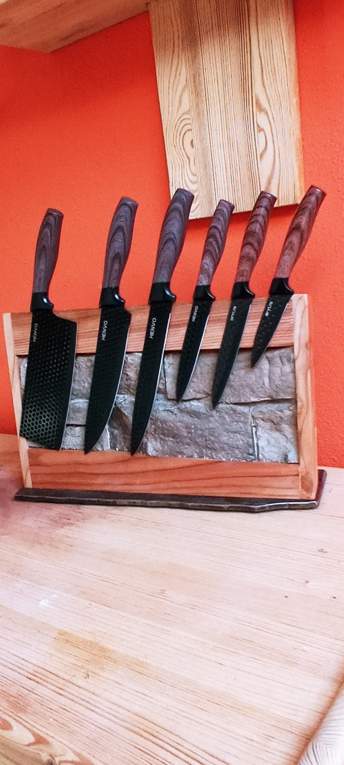 Messerblock aus Altholz