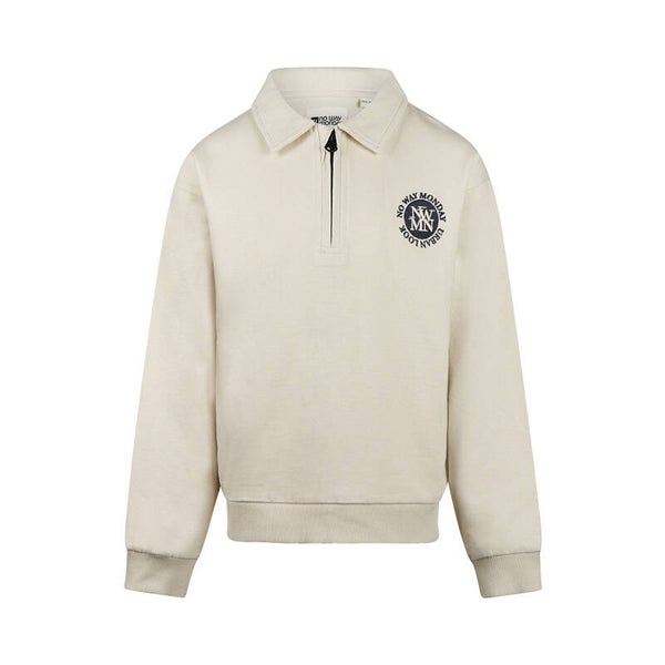 No Way Monday jongens sweater polo off white
