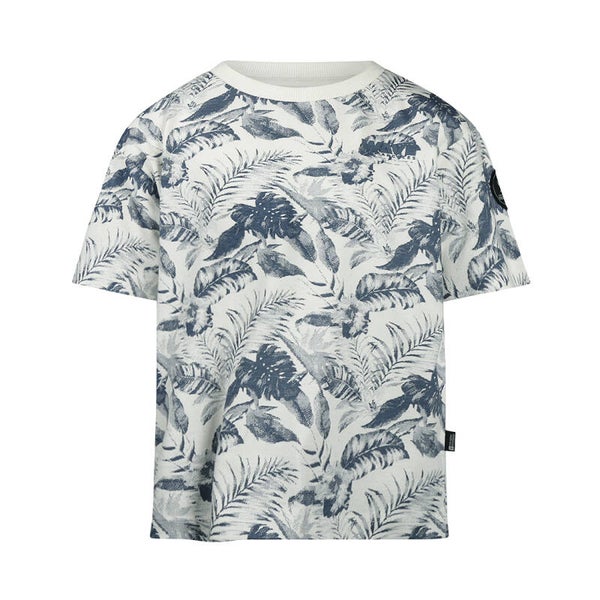 No Way Monday jongens T-shirt loose fit off white indigo