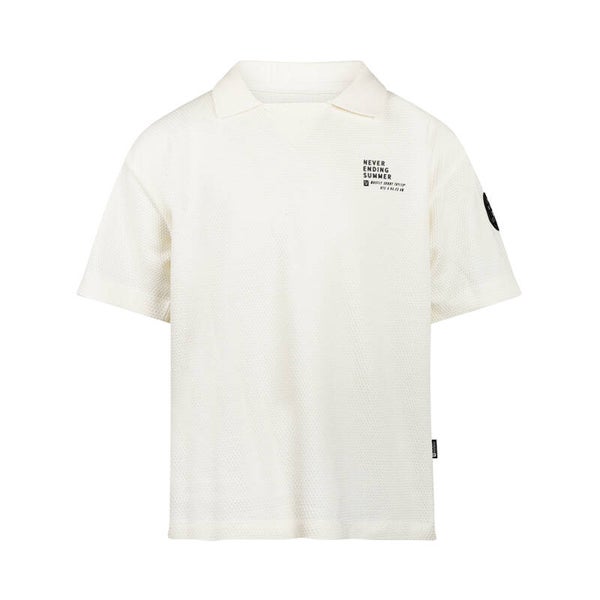 No Way Monday jongens polo shirt off white