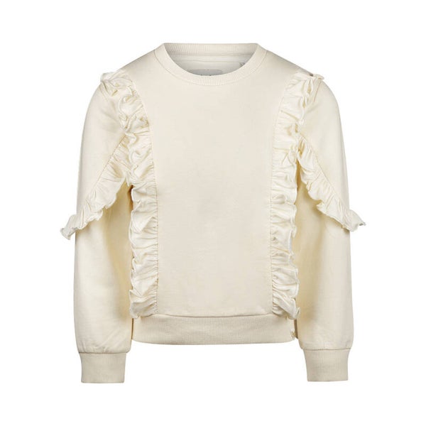 Koko Noko meisjes sweater off white ruffles
