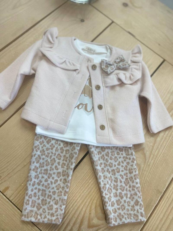 Driedelig Babysetje dierenprint