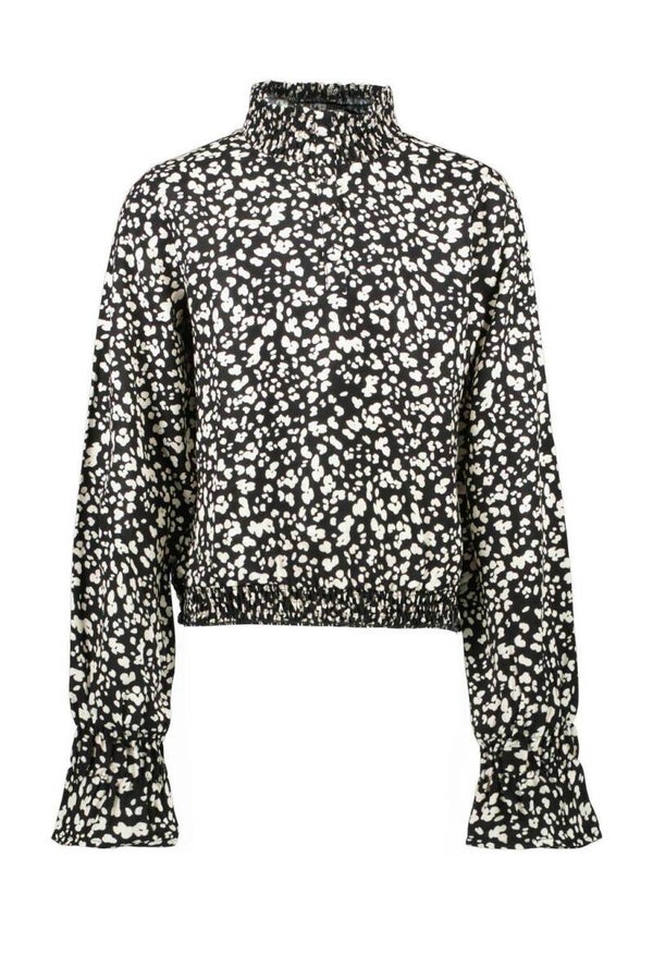 Cars top YAEDE met all over print zwart/wit