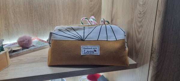 Trousse rectangle bi colore jaune