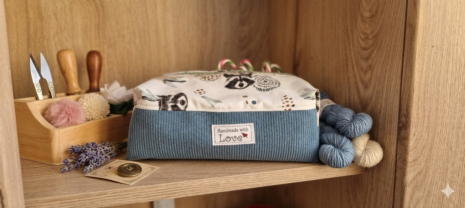Trousse rectangle bi colore bleue