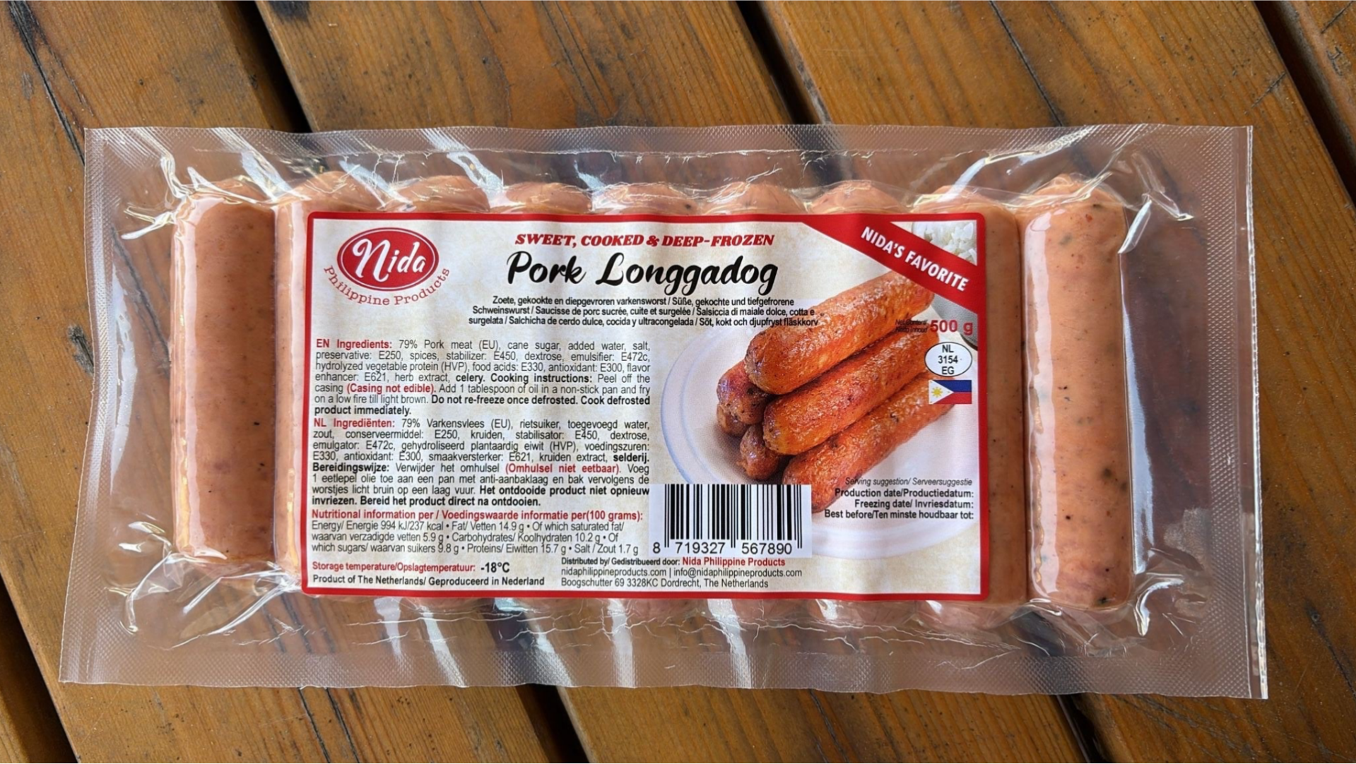 Nida | Pork Longgadog 500g