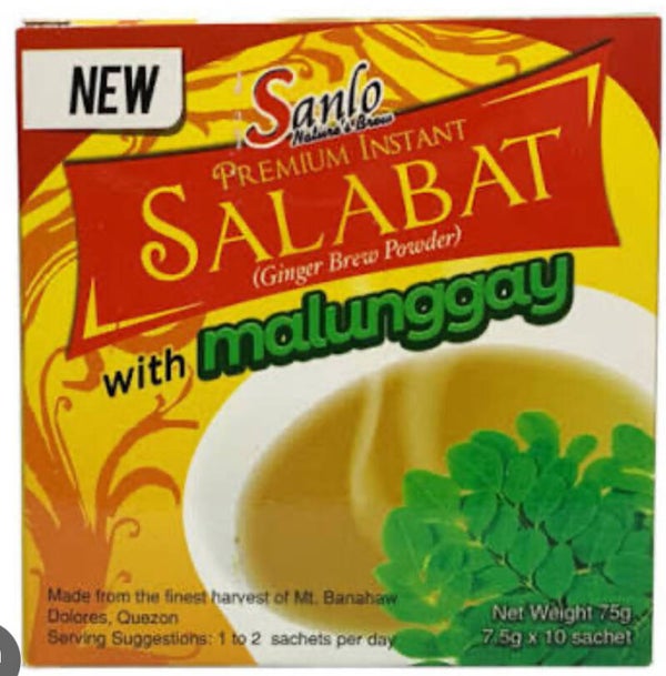 Sanlo Instant Ginger/Salabat Tea w/Malungay 75g