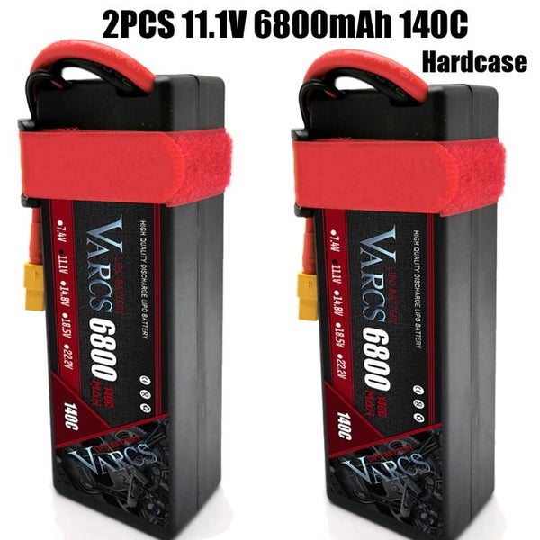 Lot de deux Lipo 3S 11.1V 6800mah 140C HardCase