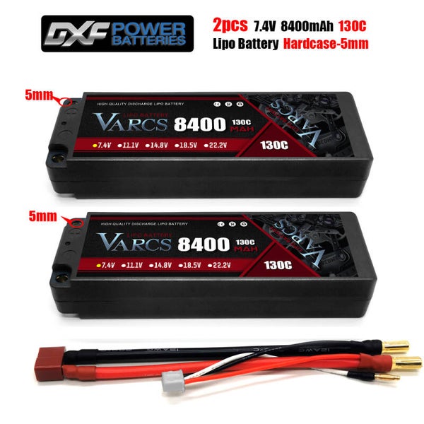 Lot de deux Lipo 2S 7.4V 8400mah 130C HardCase
