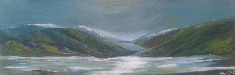 Acrylique sur toile:40 x 120 cm: Epuisé