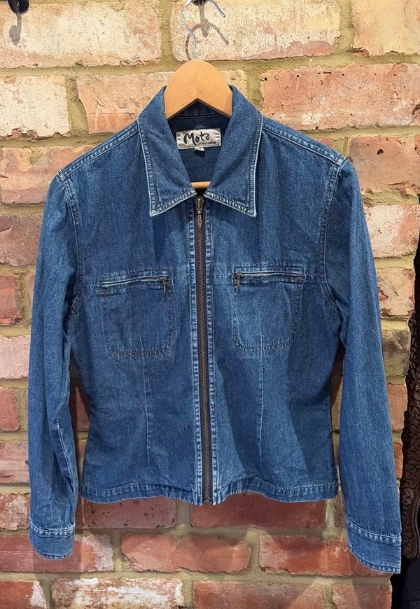 Moto Jeanswear Blue Denim Zip Jacket – UK 12