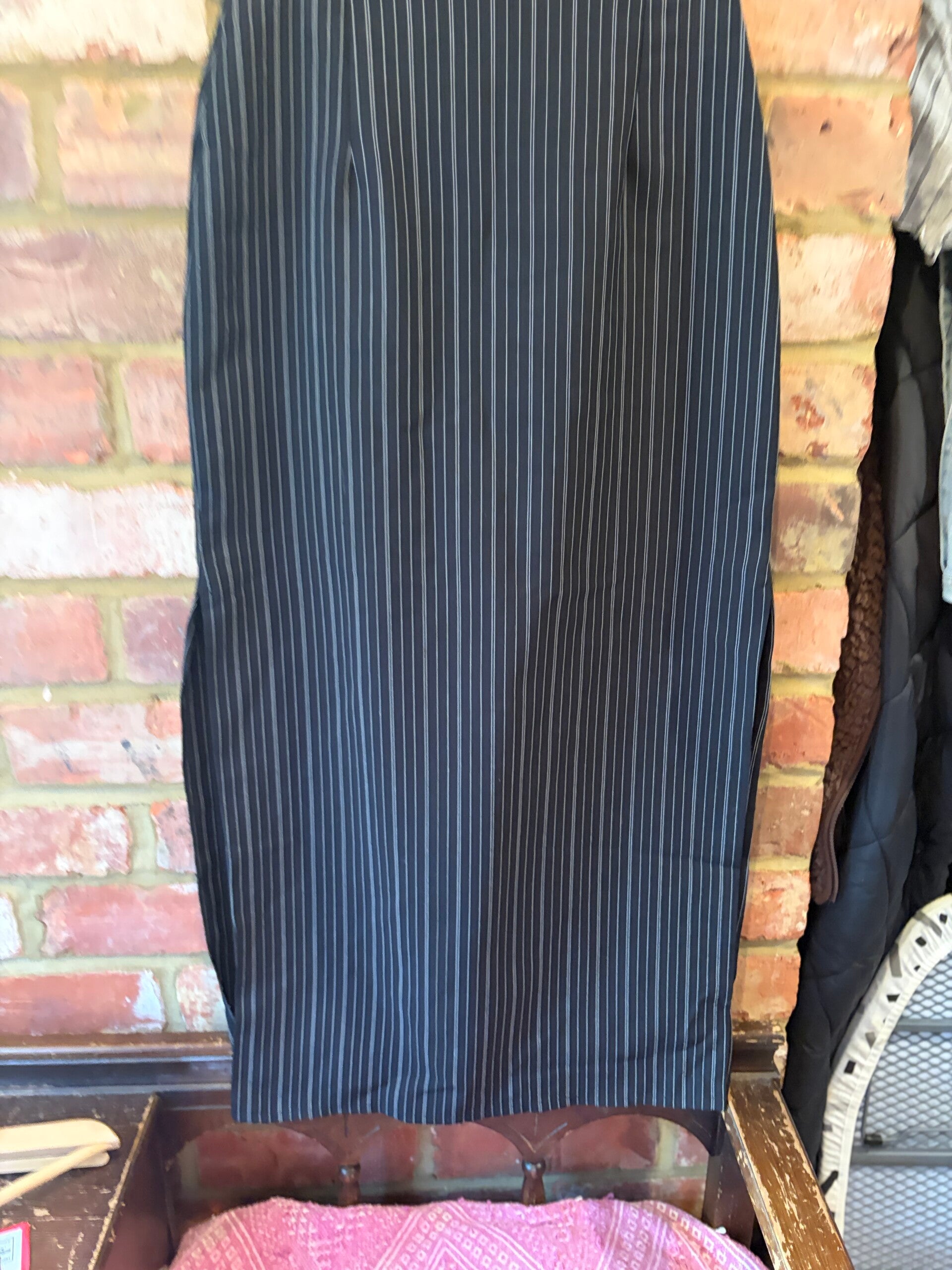 Clockhouse Black Pinstripe Midi Skirt – UK 8