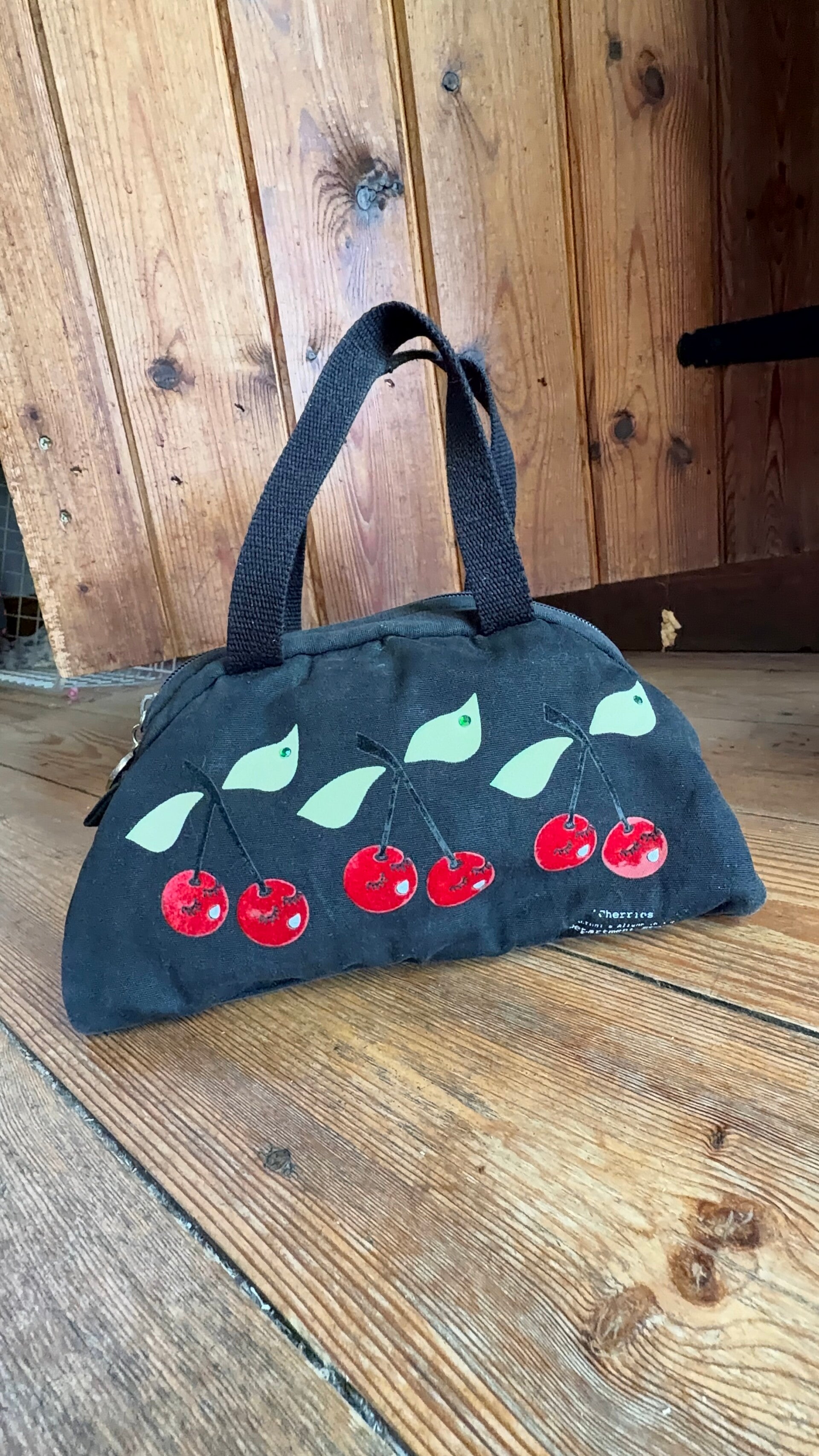 Vintage Department Store Black Cherry Mini Handbag – Y2K Style