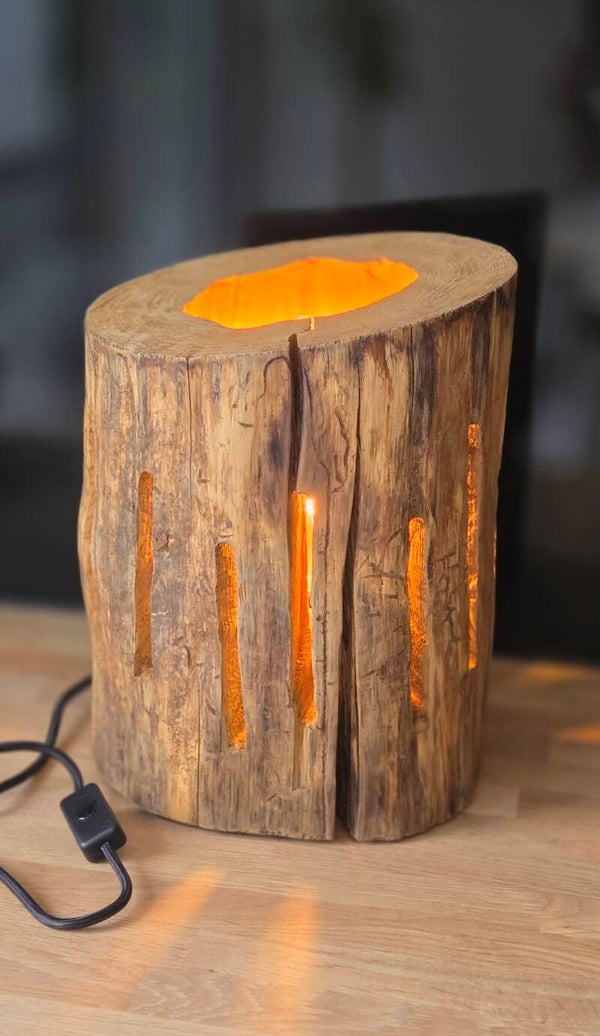 Unieke houten lamp 3