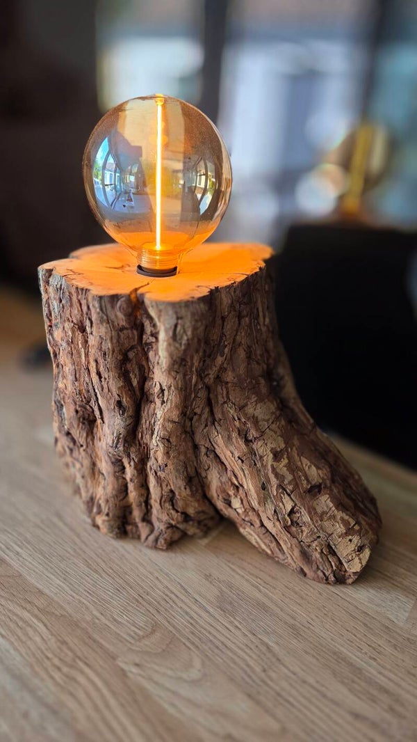 Unieke houten lamp 6