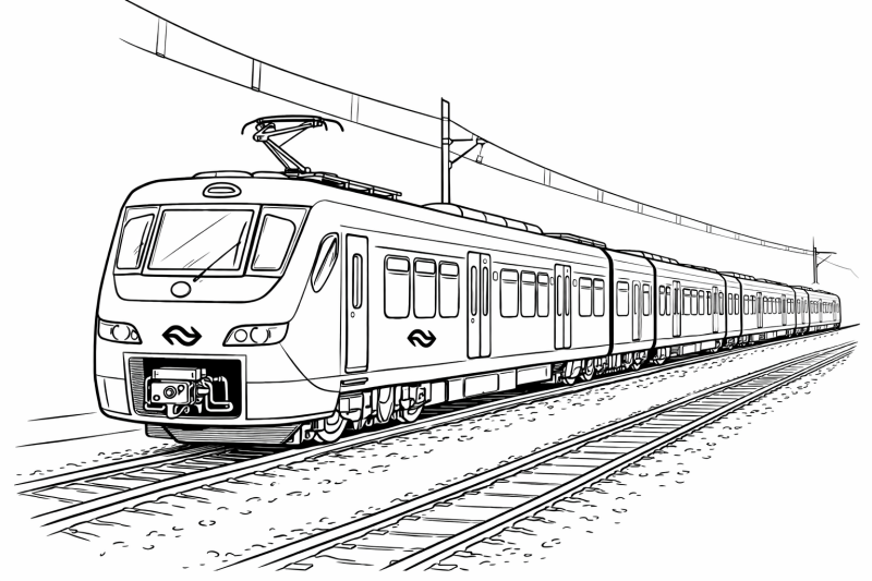 Kleurplaat NS sprinter
