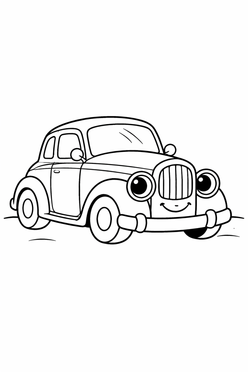 Kleurplaat oldtimer
