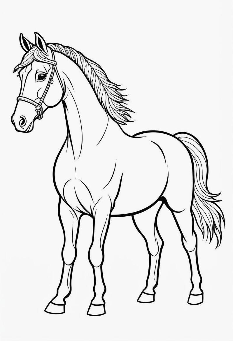 Kleurplaat paard