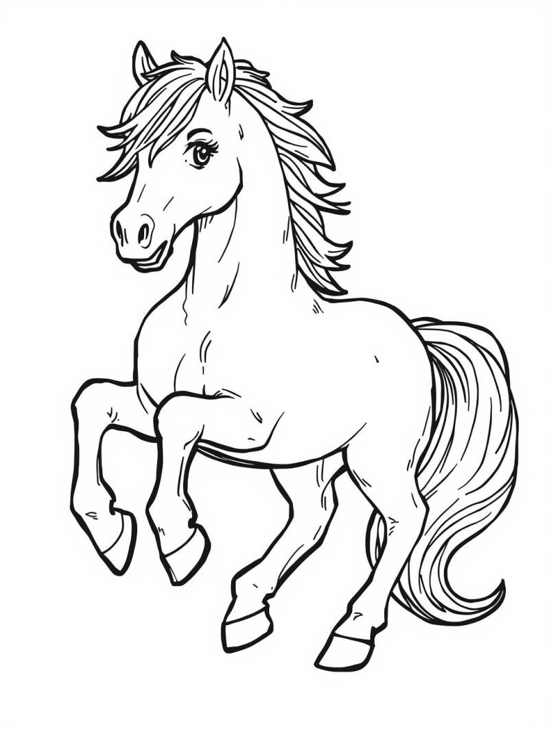 Kleurplaat paard