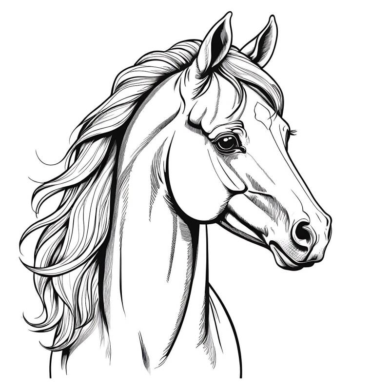 Kleurplaat paard