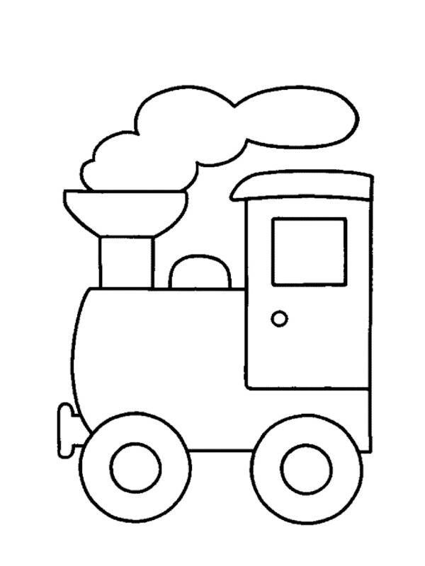 Kleurplaat trein makkelijk