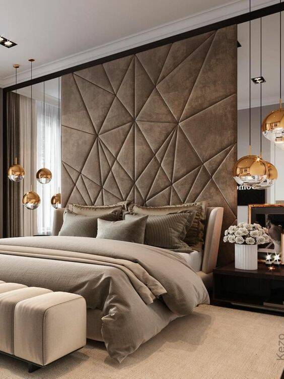 luxe hotelkamer hoofdbord bedsprei plaid