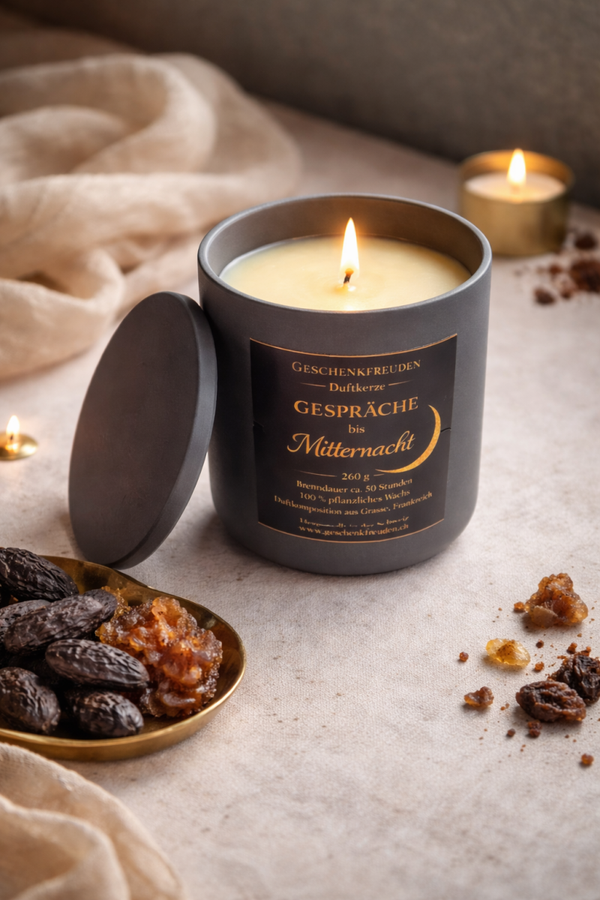 Duftkerze Gespräche bis Mitternacht – Myrrh & Tonka