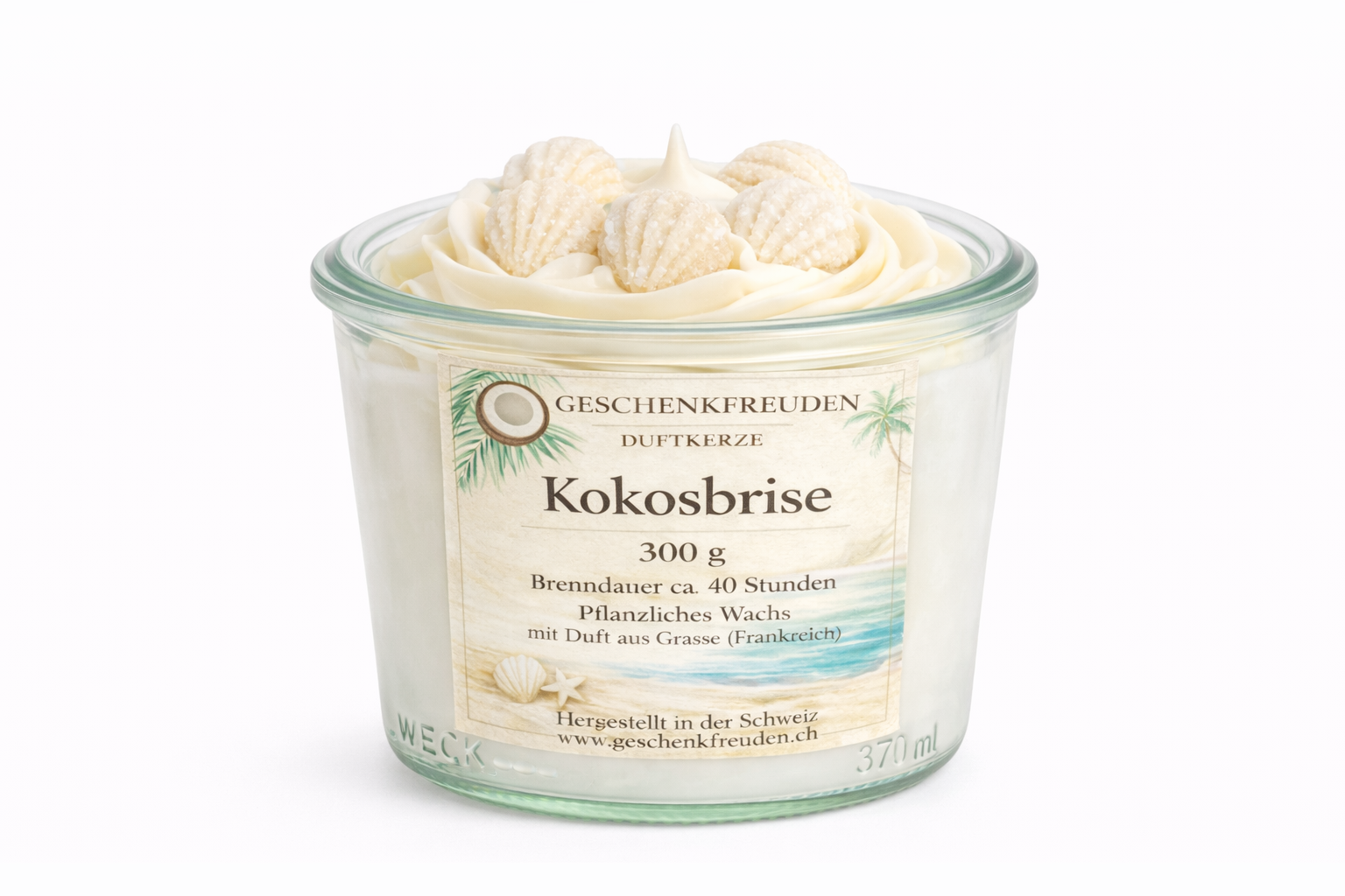 Kokosbrise – Duftkerze mit tropischem Kokosduft