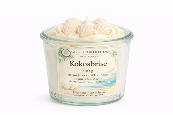 Kokosbrise – Duftkerze mit tropischem Kokosduft