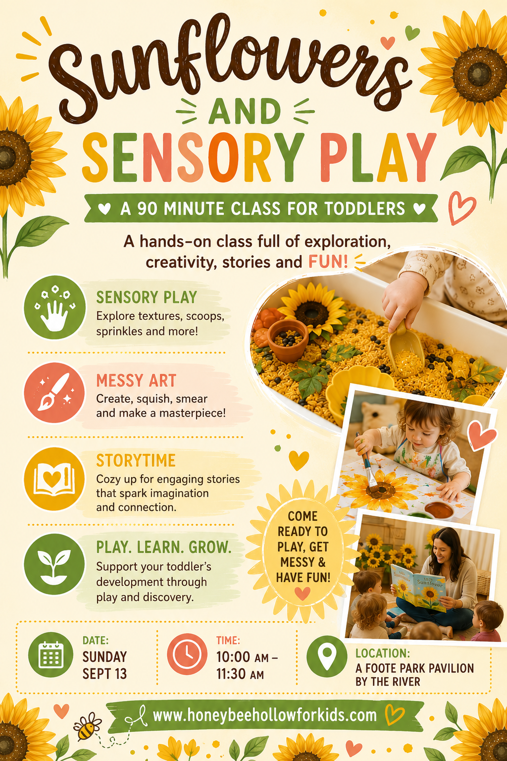 SUNFLOWERS AND SENSORY PLAY