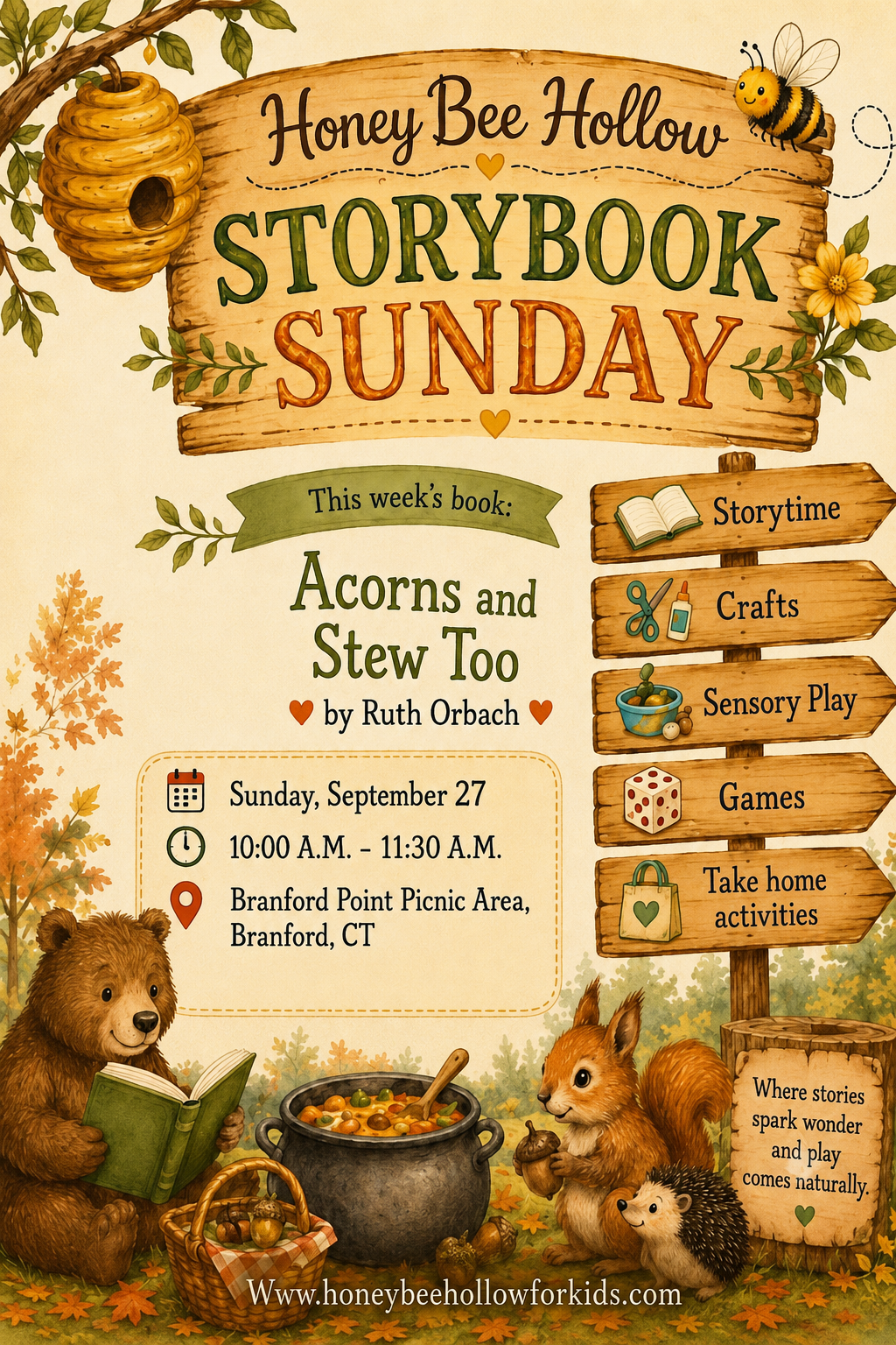 Storybook Sunday - Acorns and Stew Too - Branford
