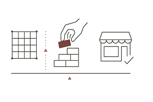 Ilustración JBC minimalista: construcción del modelo de negocio