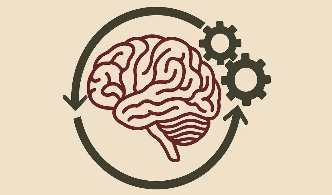Cerebro circular que piensa en mejorar