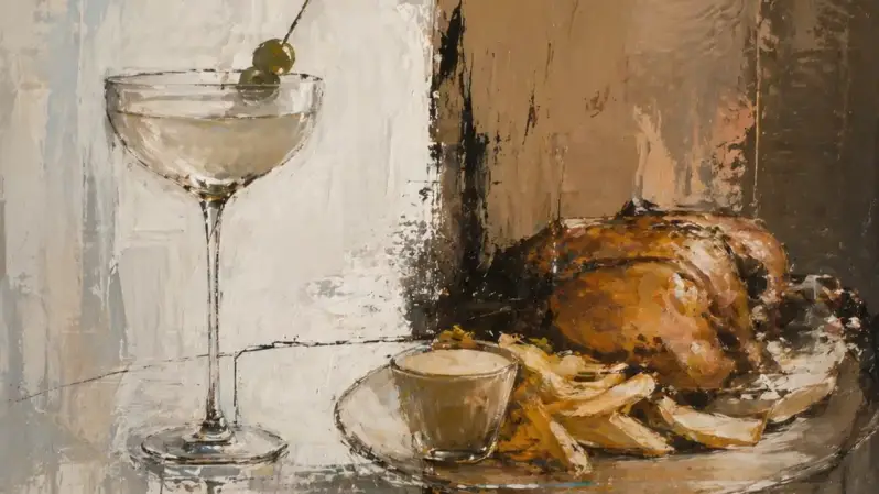 pollo asado con coctel