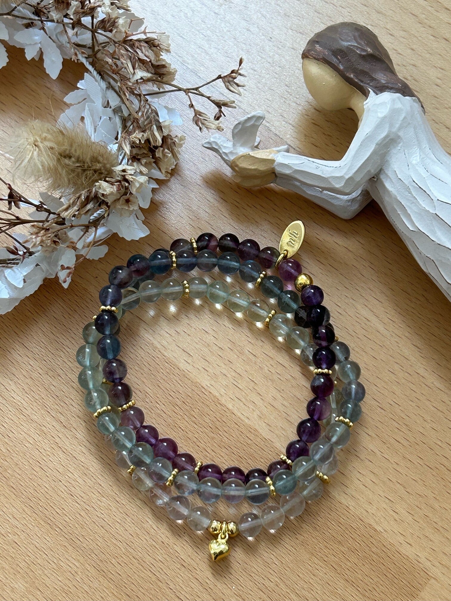 Armband (3-fach) - Fluorit Regenbogen (A390)