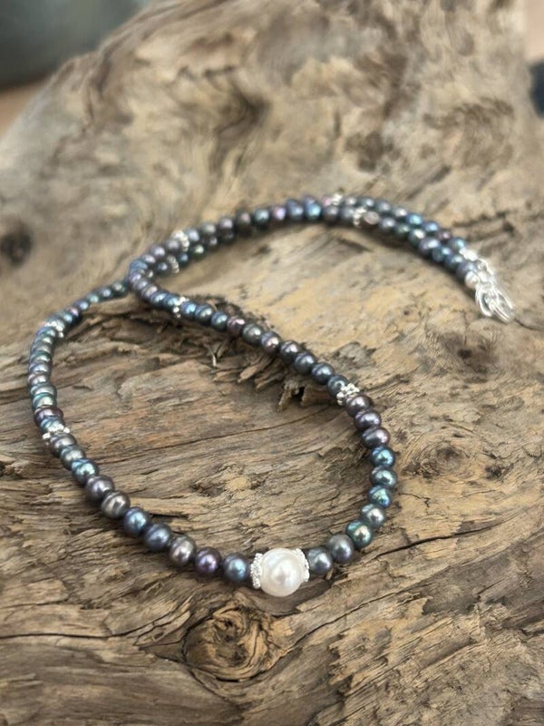 Halskette - Süsswasserperle (H619)