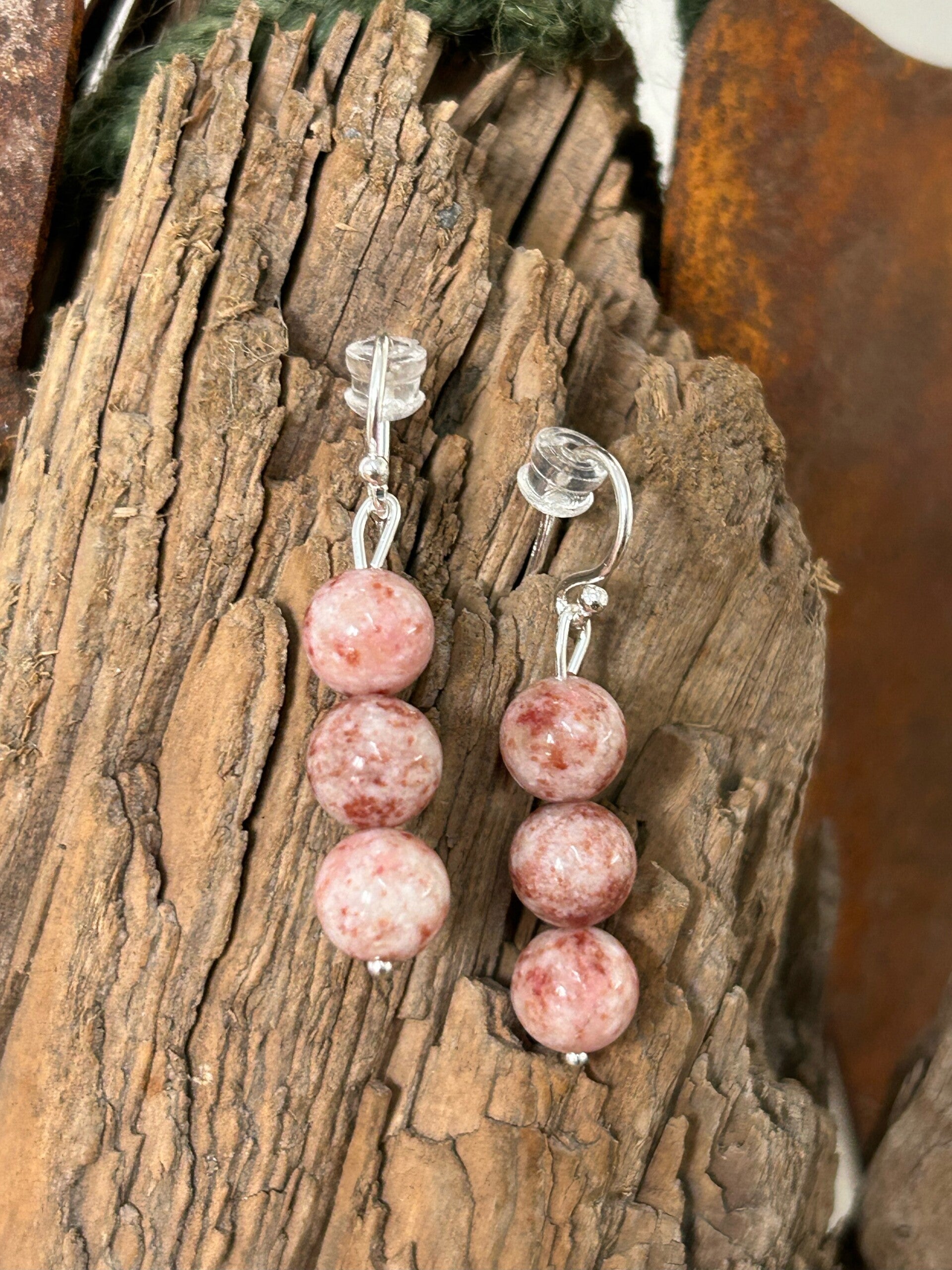 Ohrringe - Thulit (O358)