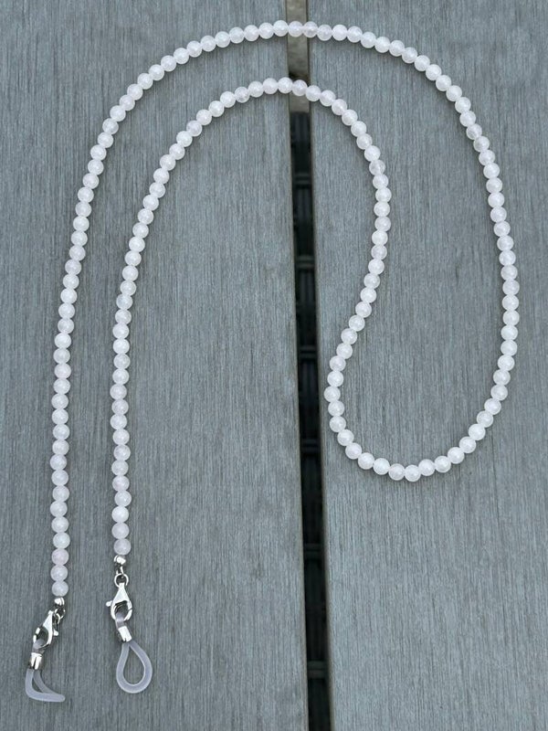 Brillenkette - Rosenquarz (B004)